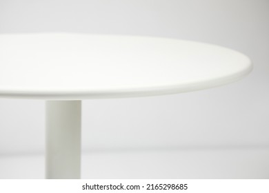 Interior Objects Furniture White Metal High Round Table Surface