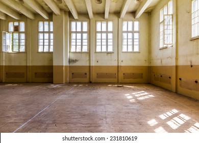 interior of an old abandoned building 