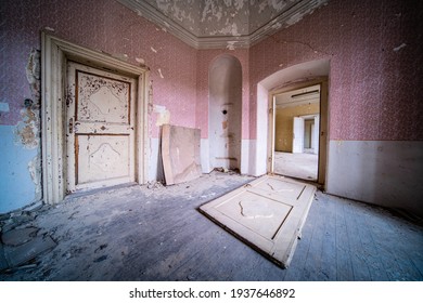 Interior Of An Old Abandoned Castle