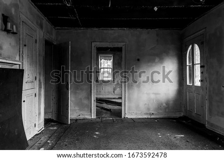 interior of old abandoned house
