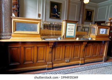 Interior Of The Old Bank In Beamish Village, Durham County, England, United Kingdom, 12th Of June 2021