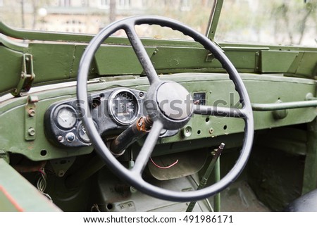 Interior of an old car