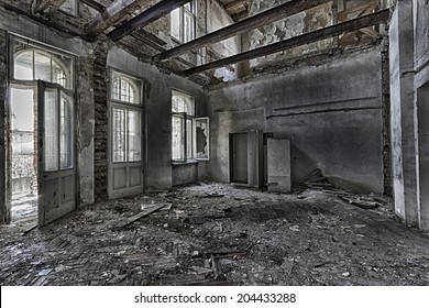 Interior Of An Old Destroyed House