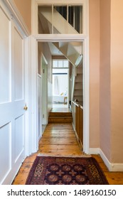 Interior Of An Old English House, Wooden Corridor