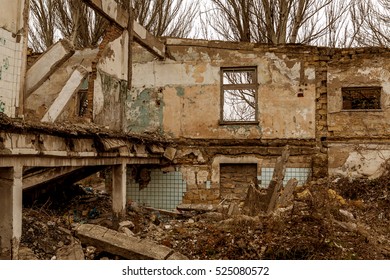 Interior Old Factory Buildings Destroyed Ruins Stock Photo 525080572 ...