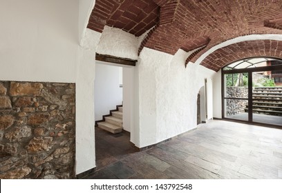 Interior Old House, Hall With Vaulted Ceiling