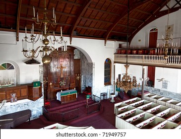 Interior of old Lutheran Church in Charlotte Amalie on St Thomas in the US Virgin Islands