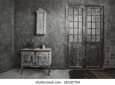 Interior Of Old Medieval Abandoned House