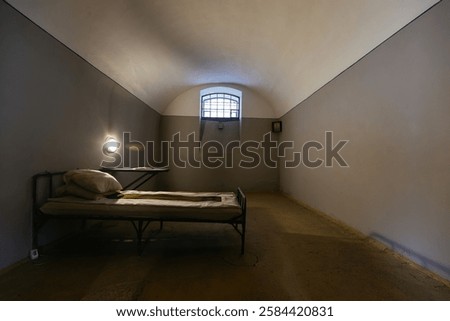 Interior of old prison cell.