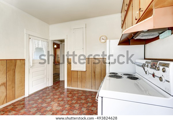 Interior Old Style Kitchen Linoleum Floor Stock Photo Edit Now
