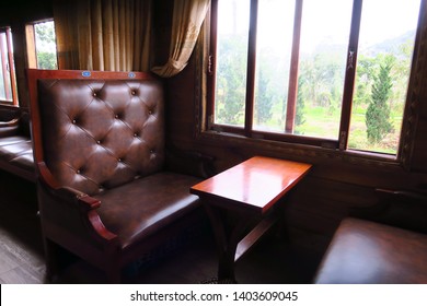 
Interior Of Old Vintage Train Car.