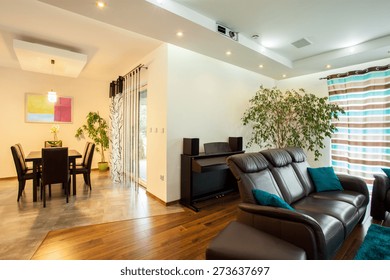 Interior of open space in a house