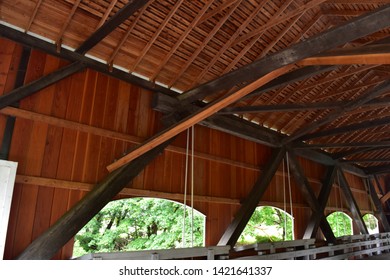 Interior Of Oregon Covered Bridge