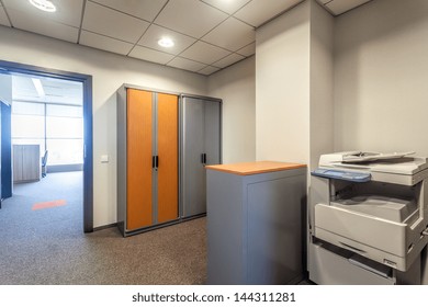 Interior Of A Photocopier Room In The Office Building