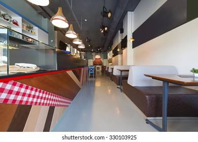 Interior Of A Pizza Restaurant

