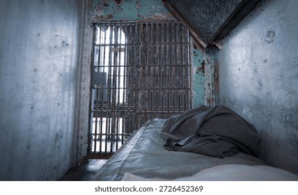Interior of a prison cell 