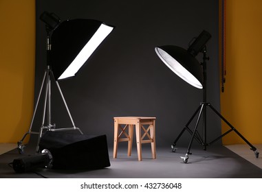 Interior of professional photo studio - Shutterstock ID 432736048