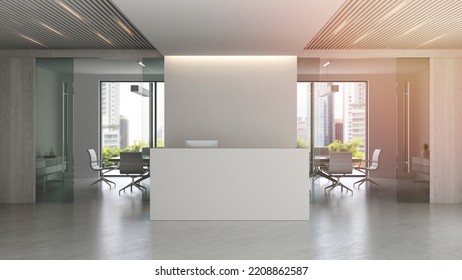 Interior of reception and meeting room illustration