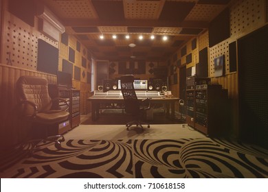 Interior of recording studio - Shutterstock ID 710618158