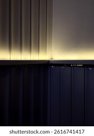 Interior reflection light at the room on the wall with a yellowish white color