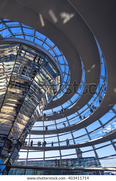 Interior Reichstag Dome Reichstag Building Berlin Stock Photo (Edit Now ...