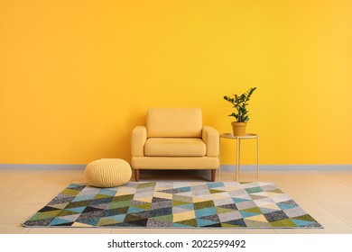 Interior of room with comfortable armchair - Shutterstock ID 2022599492