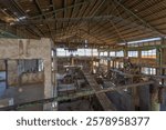 Interior of ruined industrial building in the Portman mines, Mur