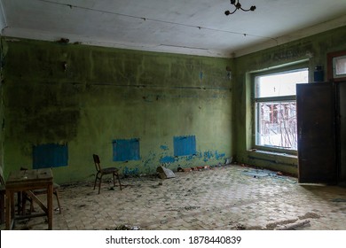 Interior Of A Ruined Village Shop