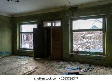 Interior Of A Ruined Village Shop