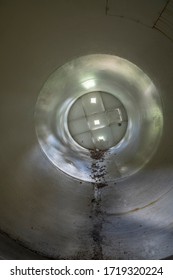 Interior Of A Scrapped Grain Silo.