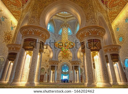 Interior of Shiekh Zayed Mosque, Abudhabi