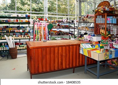 Interior Shot Of Gift Shop With Packing Place