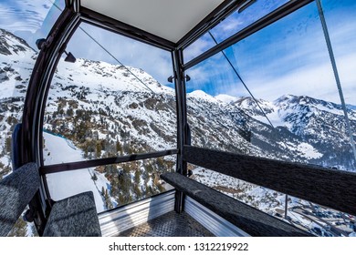 Interior Of A Ski Cable Car