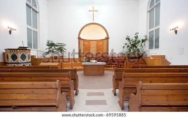 Interior Small Baptist Church Stock Photo Edit Now 69595885