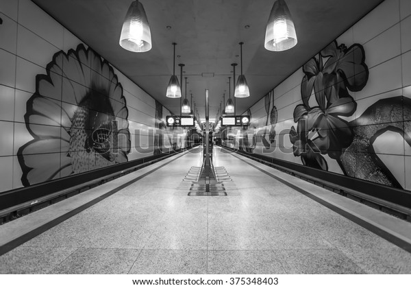 Interior Space Moosach U Bahn Station Stock Photo Edit Now