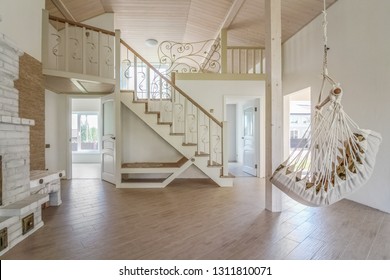 Interior With Staircase In A Country House