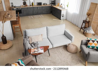 Interior Of Stylish Studio Apartment