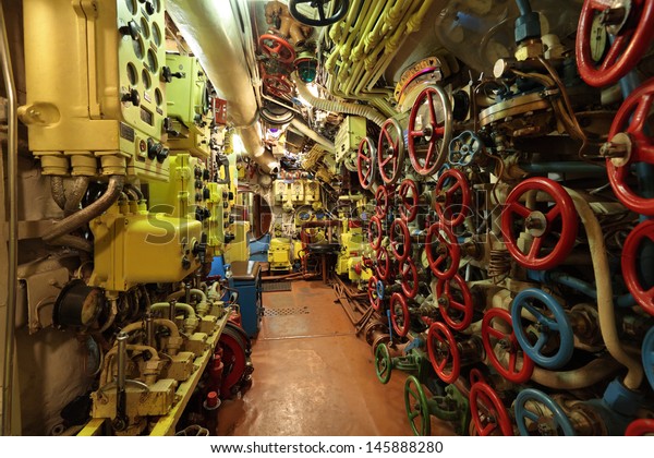 Interior Submarine Compartment Devices Control Stock Photo (Edit Now ...