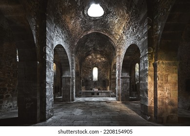 Interior of Tatevi Mets Anapat monastery in Armenia