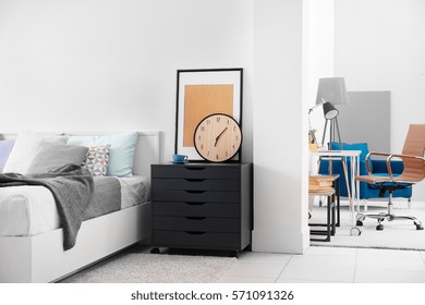 Interior of teenage boy's room