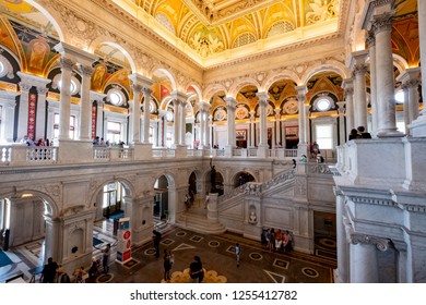 Interior Thomas Jefferson Building Library Congress Stock Photo 