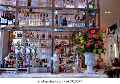 Interior Of Tiger Lily Bar, Boutique, Trendy Hotel On George Street, Edinburgh Scotland. Uk
August 2017