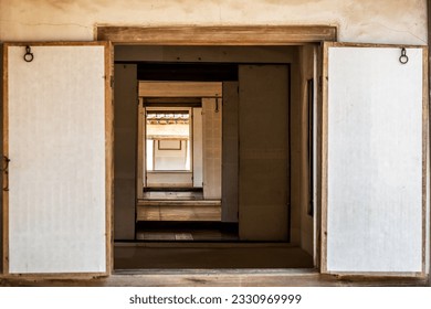 Interior of traditional Hanok house Changgyeonggung Palace, where state affairs such as meetings with officials and royal banquets were held in Seoul, Korea. - Powered by Shutterstock