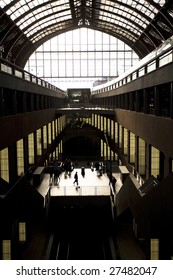 interior of a train station