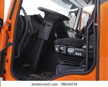 Interior Of A Truck Cab