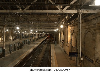 An interior of underground metro