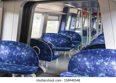 Interior Of Urban Electric Trains. Copenhagen. Denmark