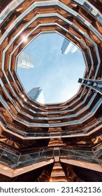 The interior of Vessel at Hudson Yards - Shutterstock ID 2314321365