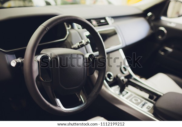 Interior view car with black\
salon