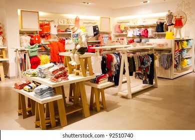 Interior View Of Children's Clothing Store